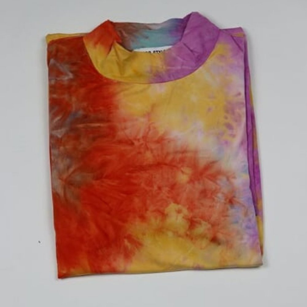 Womens Long Sleeve dress Colorfull Tie Dye Bodycon - Picture 4 of 8